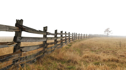 Fototapeta premium Livestock Fencing on transparent background