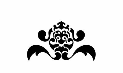 Black white ornament pattern design 