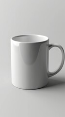 Obraz premium Mockup Display Reference. A White Mug with Copy Space