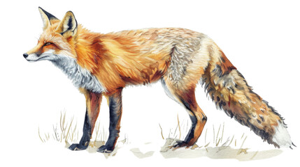 Fototapeta premium Fox canino on transparent background