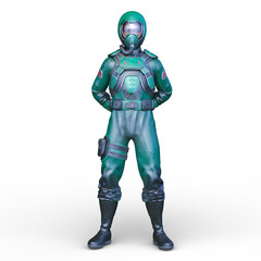 空軍の男性　3DCGレンダリング