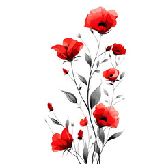 red poppies border