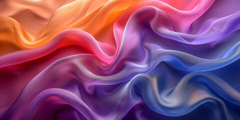 Obraz premium background silk Satin Pleated pleats Delicate drapery fabric abstract Pattern Texture Design Fashion Art Concept Wave Color Luxury Wallpaper Colorful Beautiful Textile 