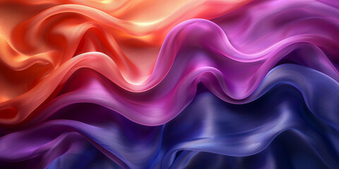 Obraz premium background silk Satin Pleated pleats Delicate drapery fabric abstract Pattern Texture Design Fashion Art Concept Wave Color Luxury Wallpaper Colorful Beautiful Textile 