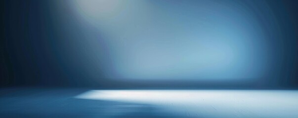 Blue gradient background with blurred studio room for product display Generative AI