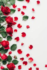 Romantic valentine s day banner with space for personalized message  visually stunning design