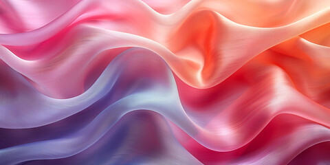 Obraz premium background silk Satin Pleated pleats Delicate drapery fabric abstract Pattern Texture Design Fashion Art Concept Wave Color Luxury Wallpaper Colorful Beautiful Textile 