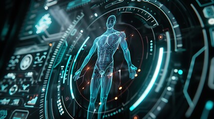 Holographic health monitoring device tracking fitness metrics and providing motivational feedback for users rigorous image inspection of holographic fitness tracking in future personal wellness