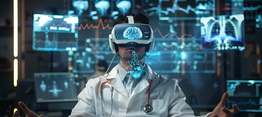 Holographic medical training simulator allowing healthcare professional practice emergency scenario virtual reality thorough image investigation of holographic emergency preparedness future healthcare