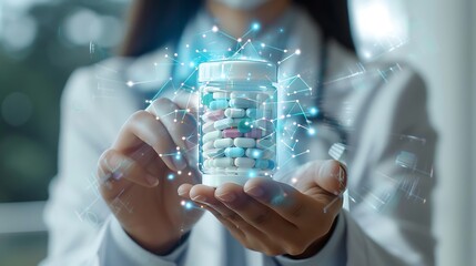 Holographic medication adherence system providing patients visual reminders instructions taking their medications rigorous image inspection of holographic medication management in future patient care