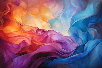 Obraz premium The artist's mastery of light and shadow brings the painting to life, casting dynamic plays of illumination that breathe warmth