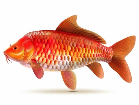 recommend clip art: White background with clipart of an arapaima illustration