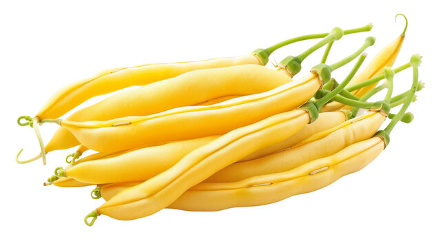 Yellow beans on white background