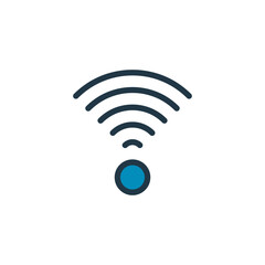 Signal Icon | Wifi Icon | Signal Strength Icon | Line Art Icon | Semi Filled Style