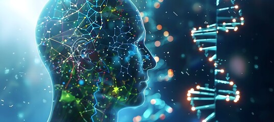 Obraz premium Machine learning model predicting patient responses to treatments based on genetic and environmental factors fullscale data exploration of AIdriven precision medicine in the future