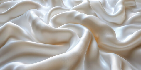 Obraz premium silk white folds Elegant material fold smooth soft softness wave sensual sexual abstract background textile clothing drape calm wrinkle fabric macro dress affectionate texture colours 