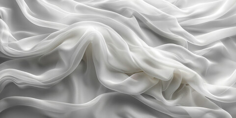 Obraz premium silk white folds Elegant material fold smooth soft softness wave sensual sexual abstract background textile clothing drape calm wrinkle fabric macro dress affectionate texture colours 