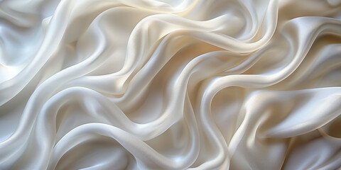 Fototapeta premium silk white folds Elegant material fold smooth soft softness wave sensual sexual abstract background textile clothing drape calm wrinkle fabric macro dress affectionate texture colours 