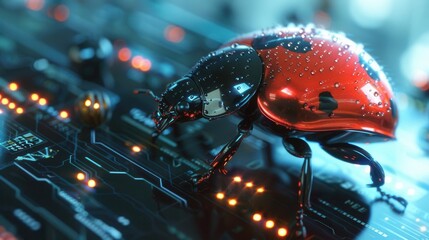 QA Tester Ensuring Software Quality. Testing and Bug Reporting concept