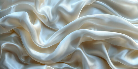 Obraz premium silk white folds Elegant material fold smooth soft softness wave sensual sexual abstract background textile clothing drape calm wrinkle fabric macro dress affectionate texture colours 