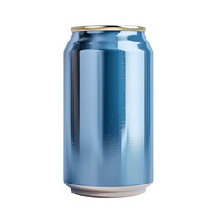 Transparent Background with Blue Soda Can Mockup.