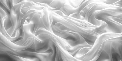 Obraz premium silk white folds Elegant material fold smooth soft softness wave sensual sexual abstract background textile clothing drape calm wrinkle fabric macro dress affectionate texture colours 