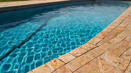 A pool with incredibly clean water.