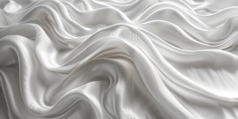 Fototapeta premium silk white folds Elegant material fold smooth soft softness wave sensual sexual abstract background textile clothing drape calm wrinkle fabric macro dress affectionate texture colours 