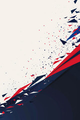 Abstract modern wallpaper background. Creative modern wavy lines in red, white, navy blue colors on black background
