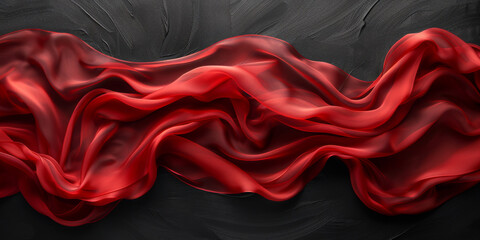 soft abstract threade silk wave desktop copy fabric up black close fold background dark drapery Red isolated black Satin wallpaper frame border clothes red decor satin BorderIsolated material shine 