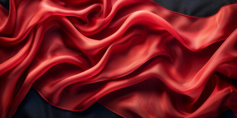 soft abstract threade silk wave desktop copy fabric up black close fold background dark drapery Red isolated black Satin wallpaper frame border clothes red decor satin BorderIsolated material shine 