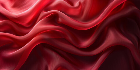 Obraz premium soft abstract threade silk wave desktop copy fabric up black close fold background dark drapery Red isolated black Satin wallpaper frame border clothes red decor satin BorderIsolated material shine 