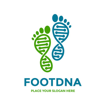 Foot DNA vector logo template. This design use foot and gen symbol. Suitable for medical.