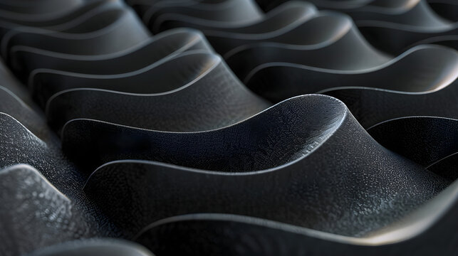 Panneaux en Mousse Noire Textur&eacute;e pour l'Insonorisation et le Rembourrage