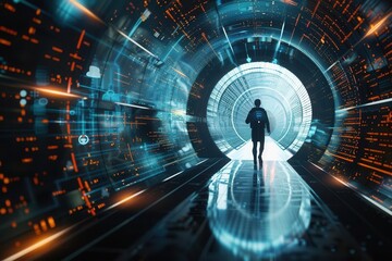 Vigilant Defender. Cybersecurity concept