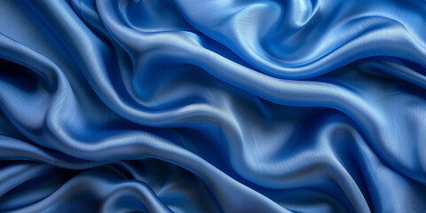 Obraz premium beautiful concept holiday romance bridal wedding bedding linen bed template table view top lay fl fabric creases soft design space background elegant satin silk blue light 