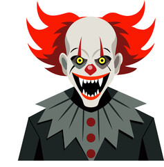 Halloween Cartoon Character Scary Clown Vector SVG