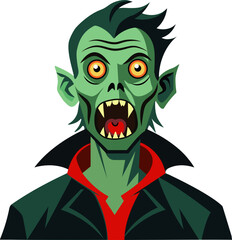 Halloween Cartoon Character Hungry Zombie Vector SVG