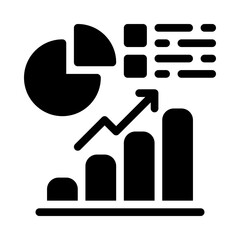 market analysis glyph icon