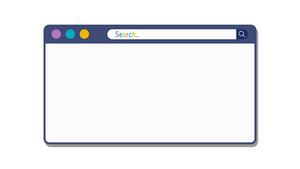 ウェブ検索のフレームのイラスト　背景透過バージョン
