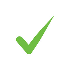 Right check mark green icon. Approved select choose design.