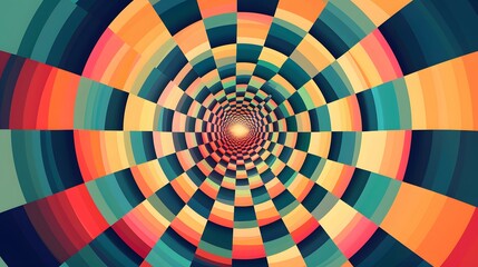 pattern, design, fractal, circle, illustration, art, spiral, psychedelic, blue, illusion, texture, mandala, vector, color, round, digital, optical, orange, yellow, flower, style, wallpaper, geometric,