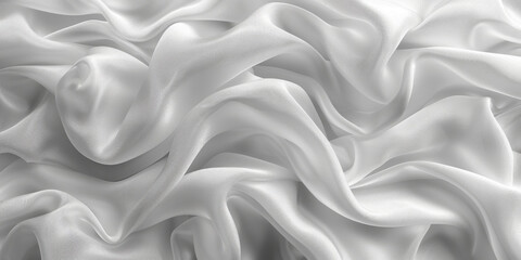 Obraz premium focus Soft sleep night bedroom sheet bed unmade surface Close rippled texture fabic wrinkled White fabric background bedding duvet comfort clothes design material 