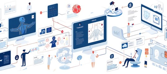 Telemedicine infographic platform delivering visual summaries of medical information treatment plans to remote patients fullscale data exploration of telemedicine in future healthcare visualization