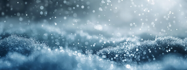 Obraz premium Abstract background of White noise resembling a snowstorm, clean graphics, depth of field