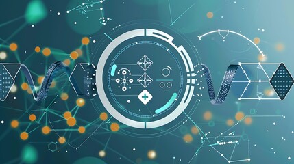 Obraz premium Wearable molecular monitoring device tracking biomarkers for early disease detection and monitoring complete infographic scrutiny of wearable health tech in future molecular healthcare