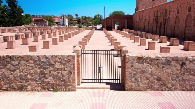 Kutubiyya,Mosque in Marrakesh, one of four imperial cities of Morocco. Souk offers incredible shopping experience, old fortified city packed with vendors and their stalls. This medina is UNESCO WHS