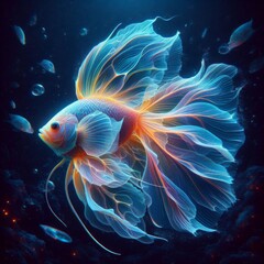 Obraz premium Neon Coral Glow