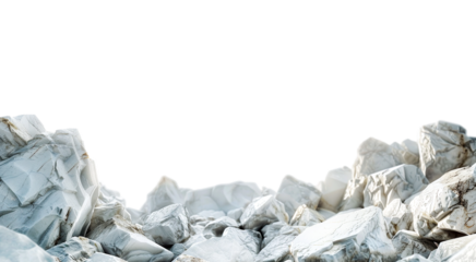 Marble stone rocks. Rock mountain. Isolated cutout on transparent or white background.
