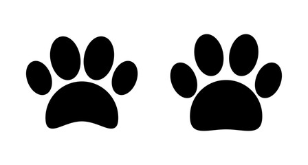 Paw icon vector isolated on white background. Paw Print icon